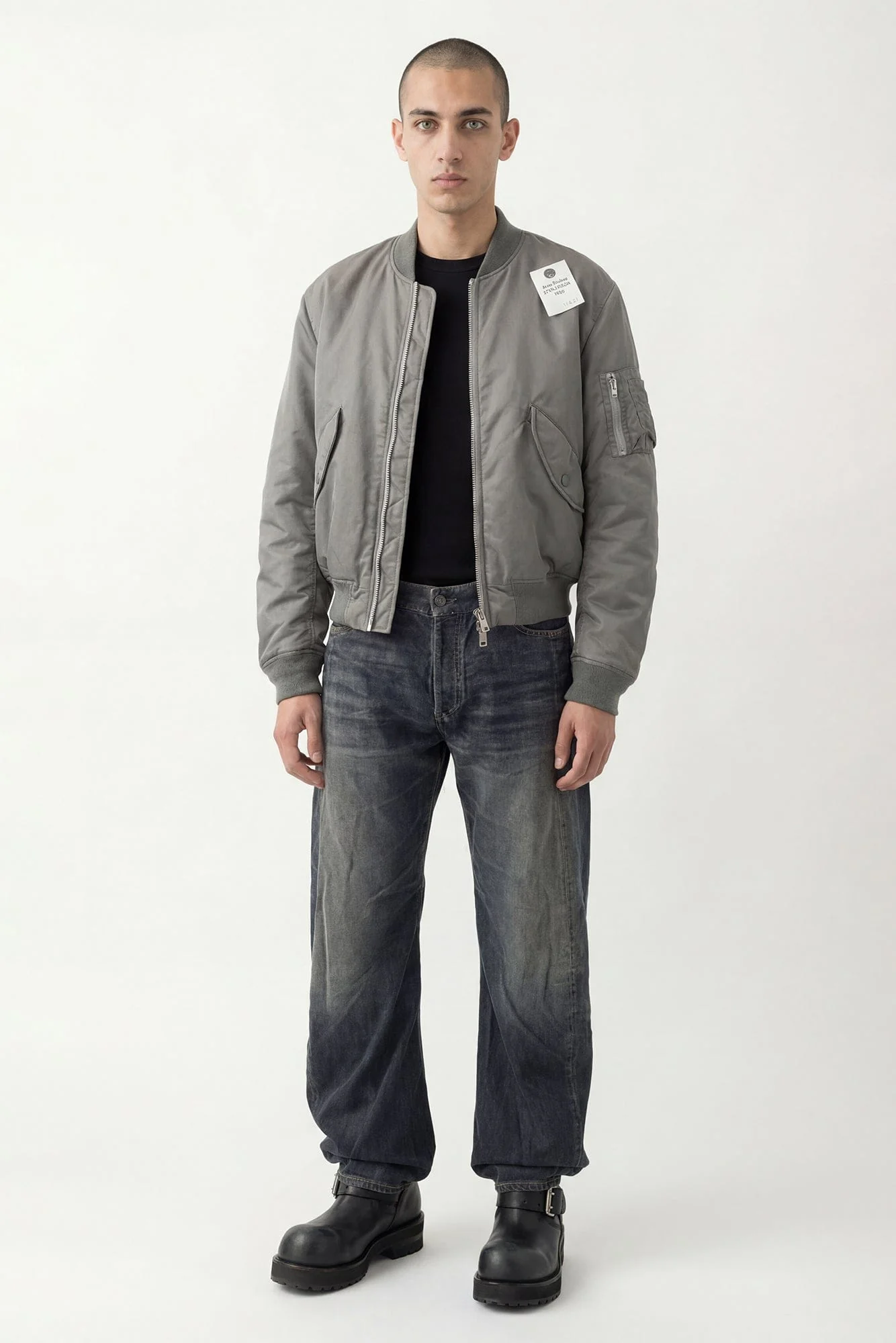 Acne Studios Bomber in Stone Grey - Image 4