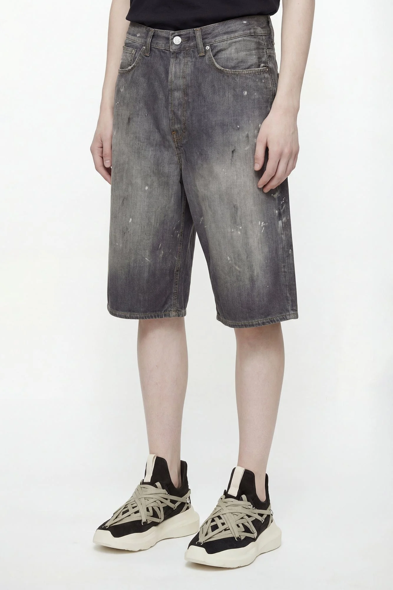 Acne Studios Denim Shorts in Black - Image 2