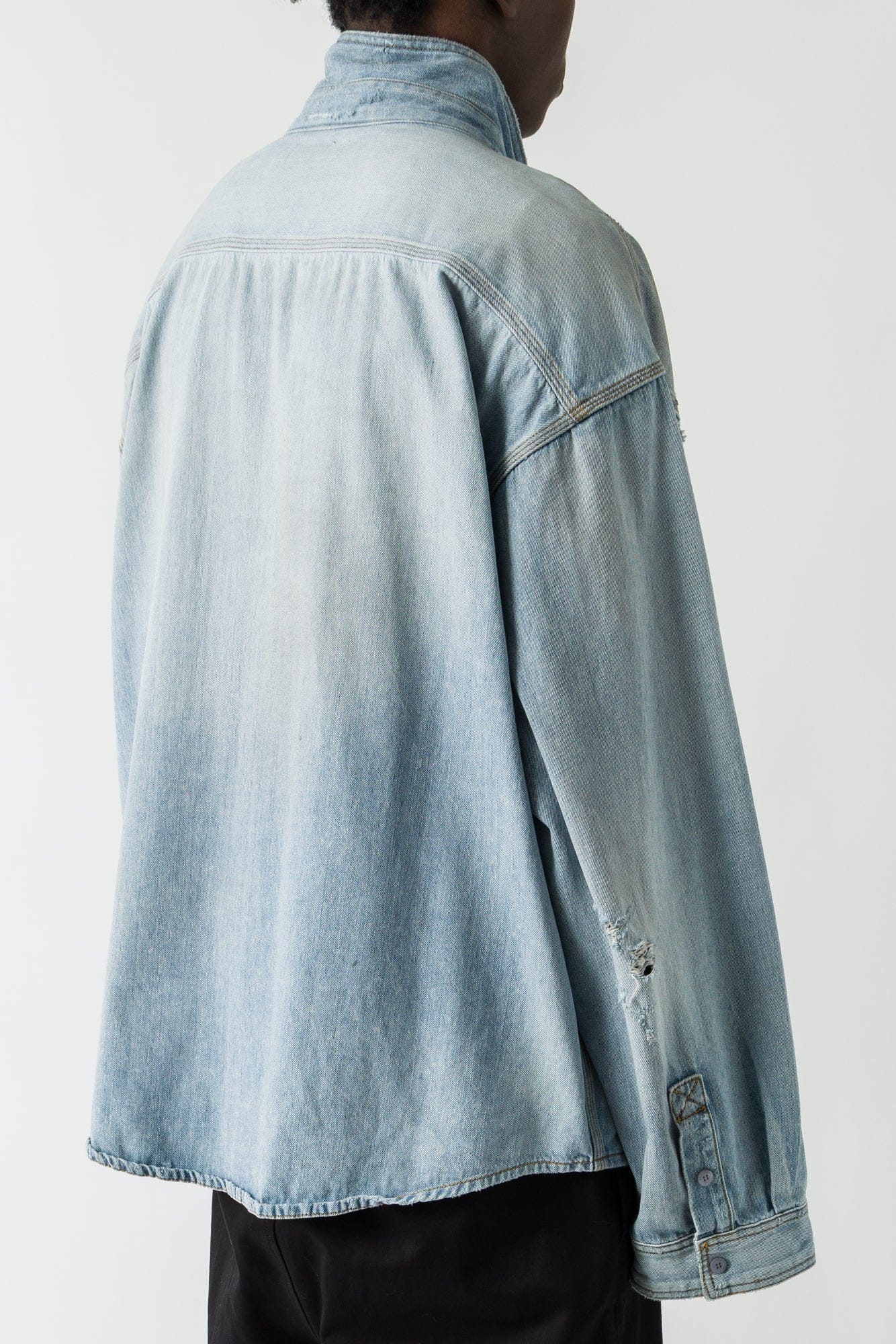 Balenciaga Denim Layered Jacket - Image 3