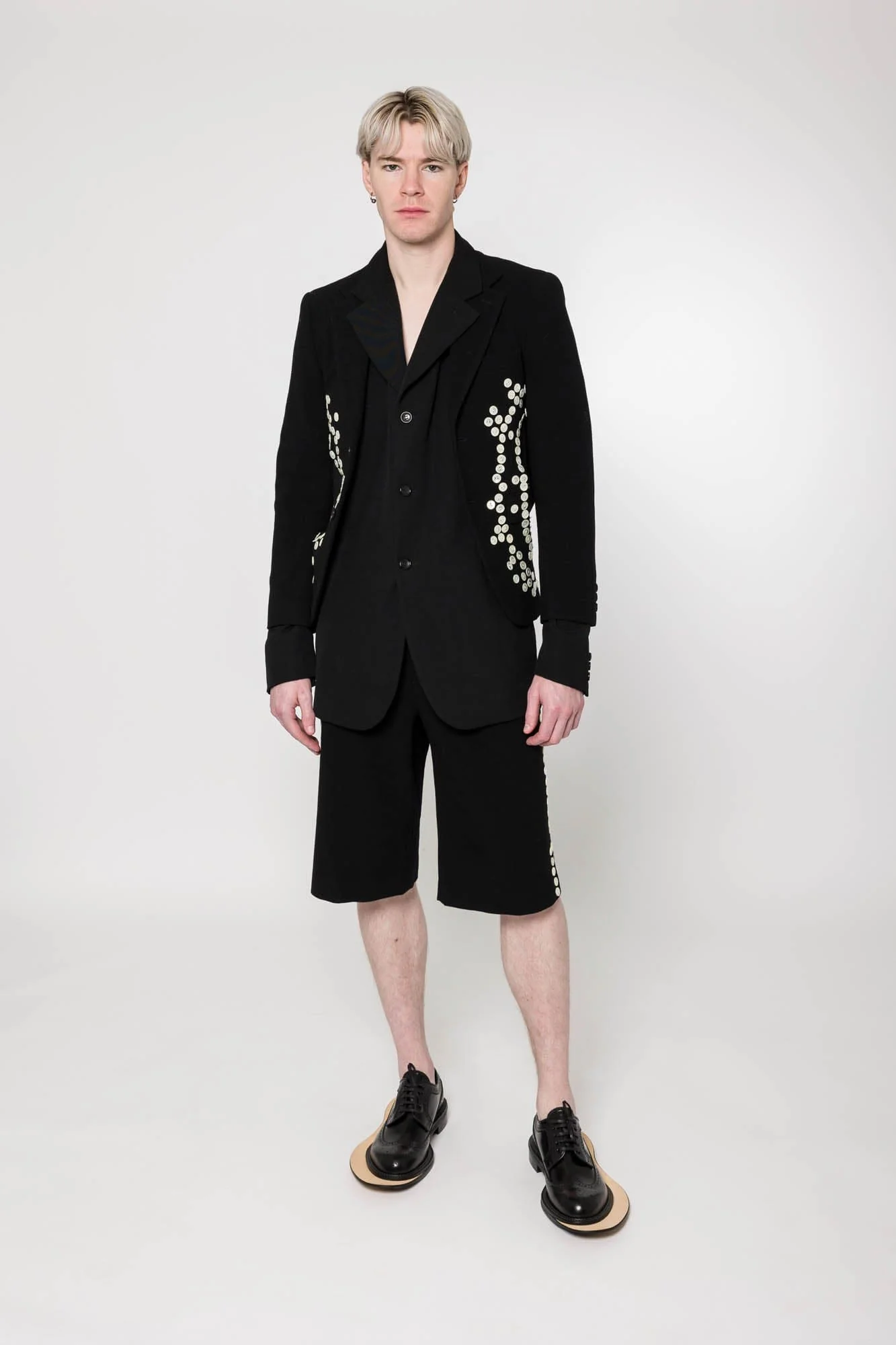 Comme des Garçons Homme Plus Button Layered Blazer - Image 4