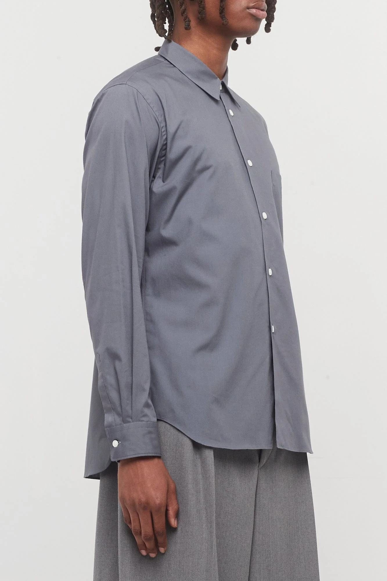 Comme Des Garçons Homme Plus Suiting Button Down in Grey - Image 2