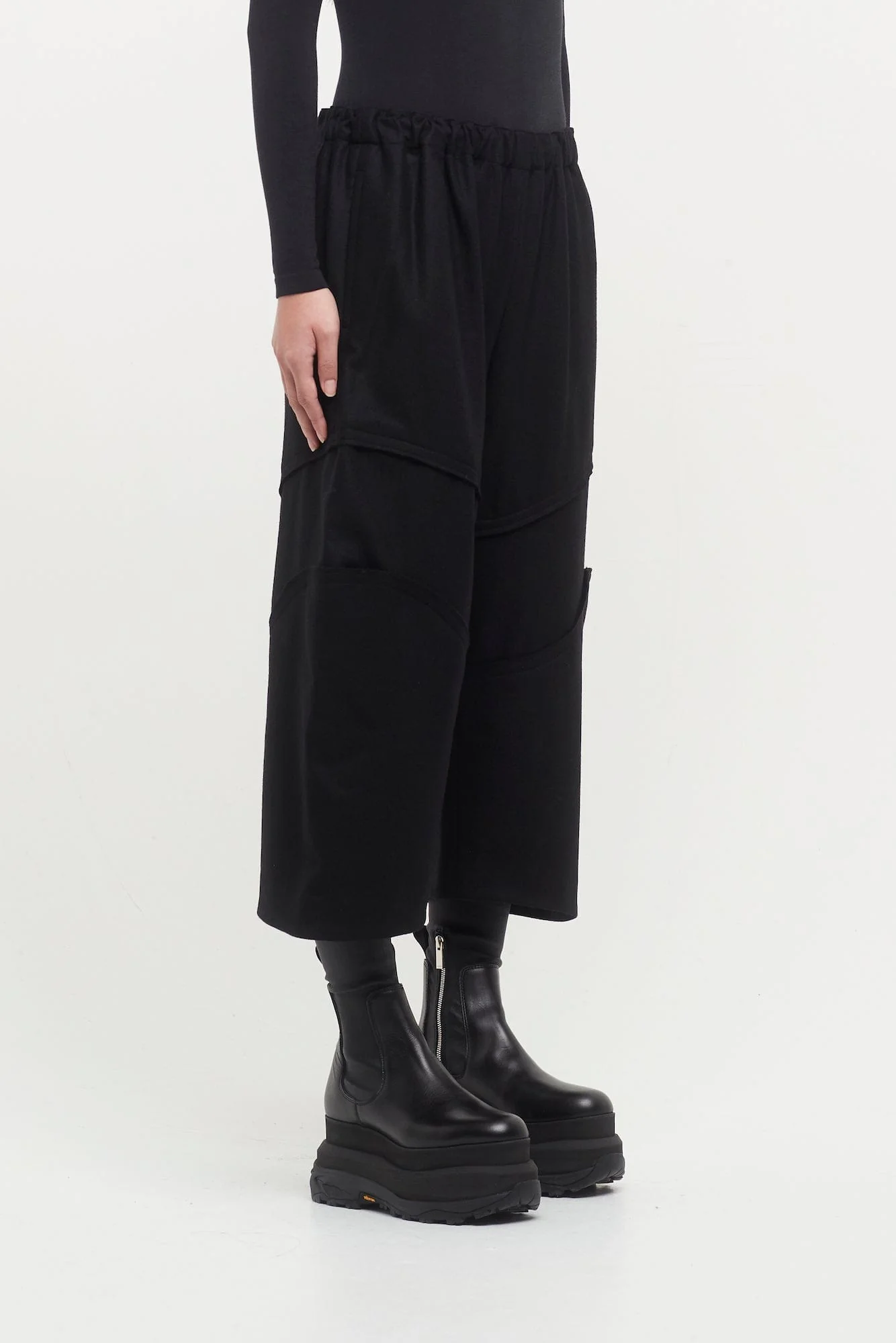 Comme des Garçons Layered Wide Knee Pants - Image 2
