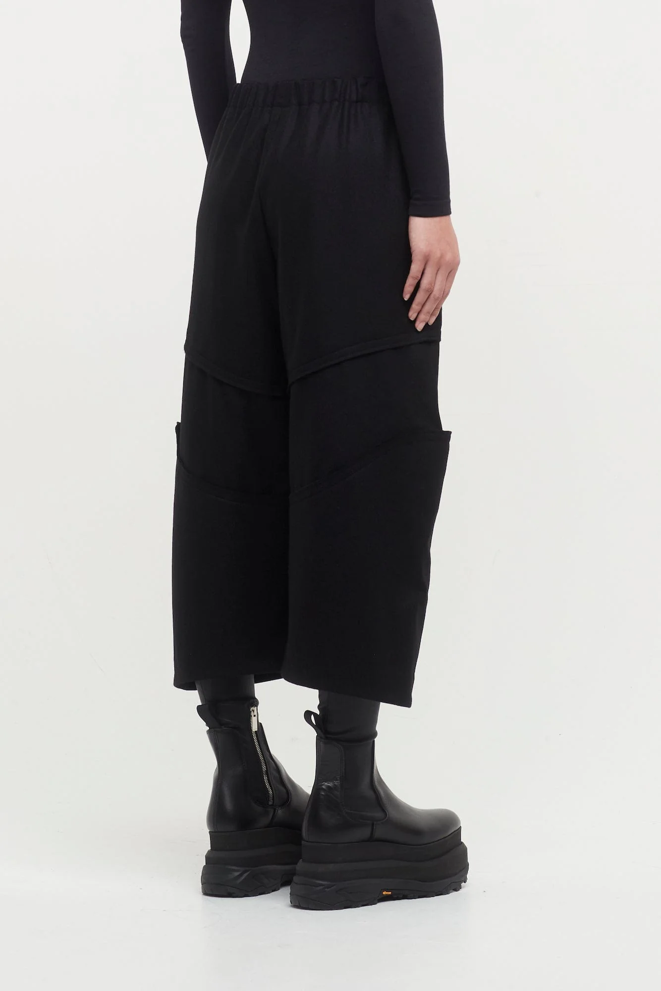 Comme des Garçons Layered Wide Knee Pants - Image 3