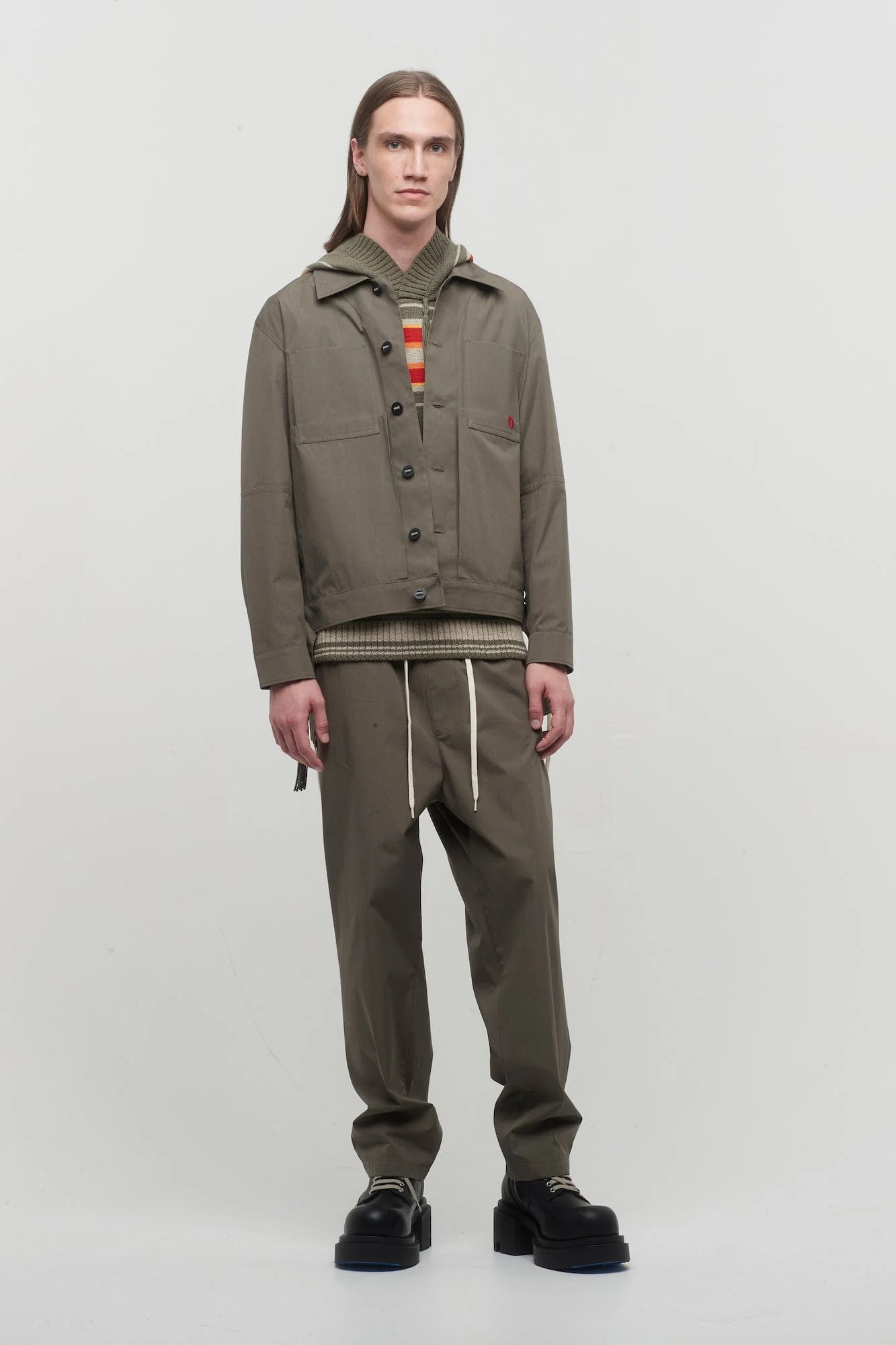 Craig Green Circle Worker Jacket in Olive - Image 5