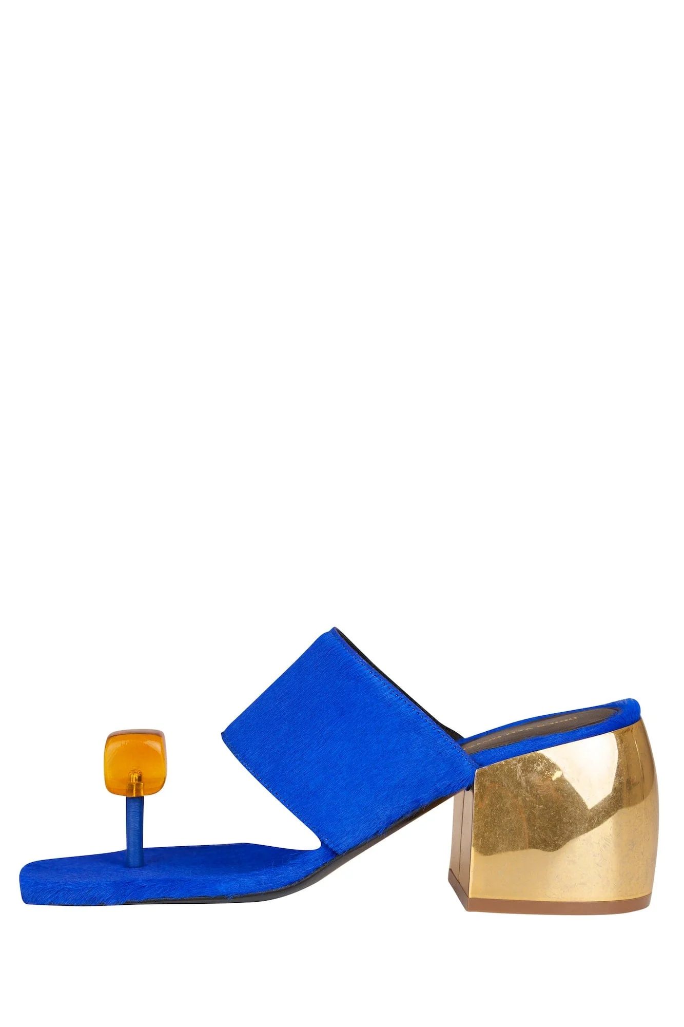 Dries Van Noten Electric Blue Metallic Heel - Image 2