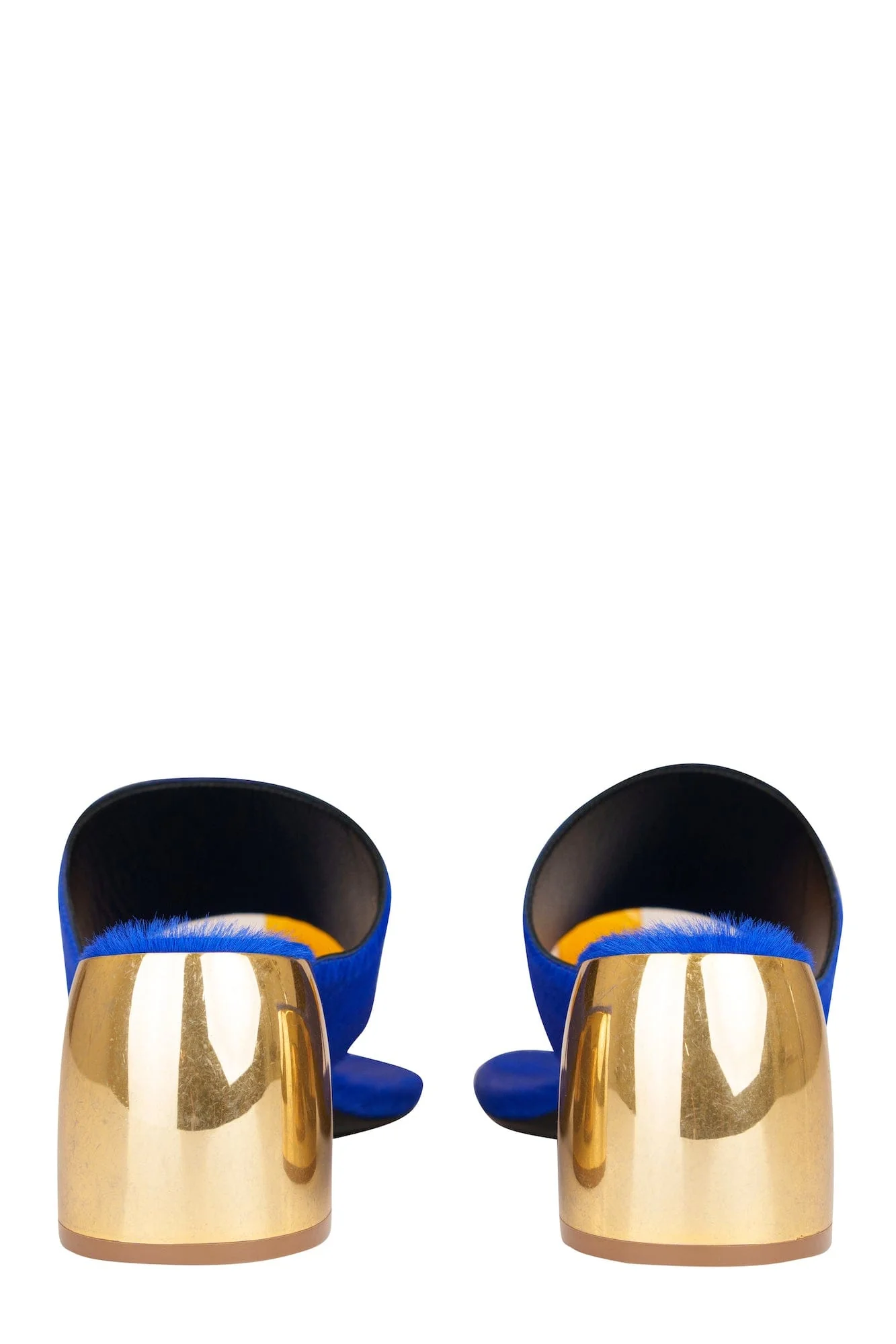 Dries Van Noten Electric Blue Metallic Heel - Image 4