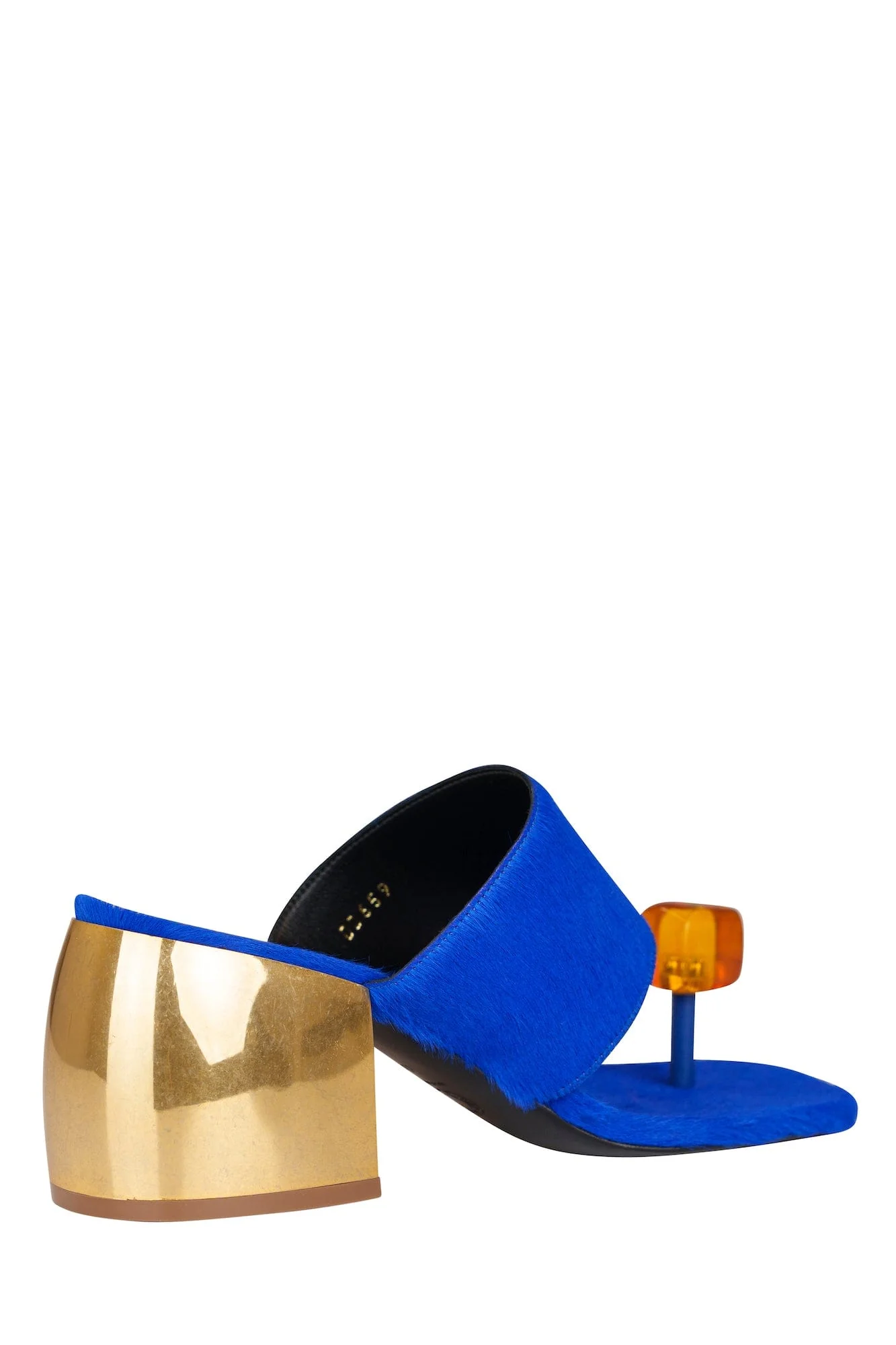 Dries Van Noten Electric Blue Metallic Heel - Image 5