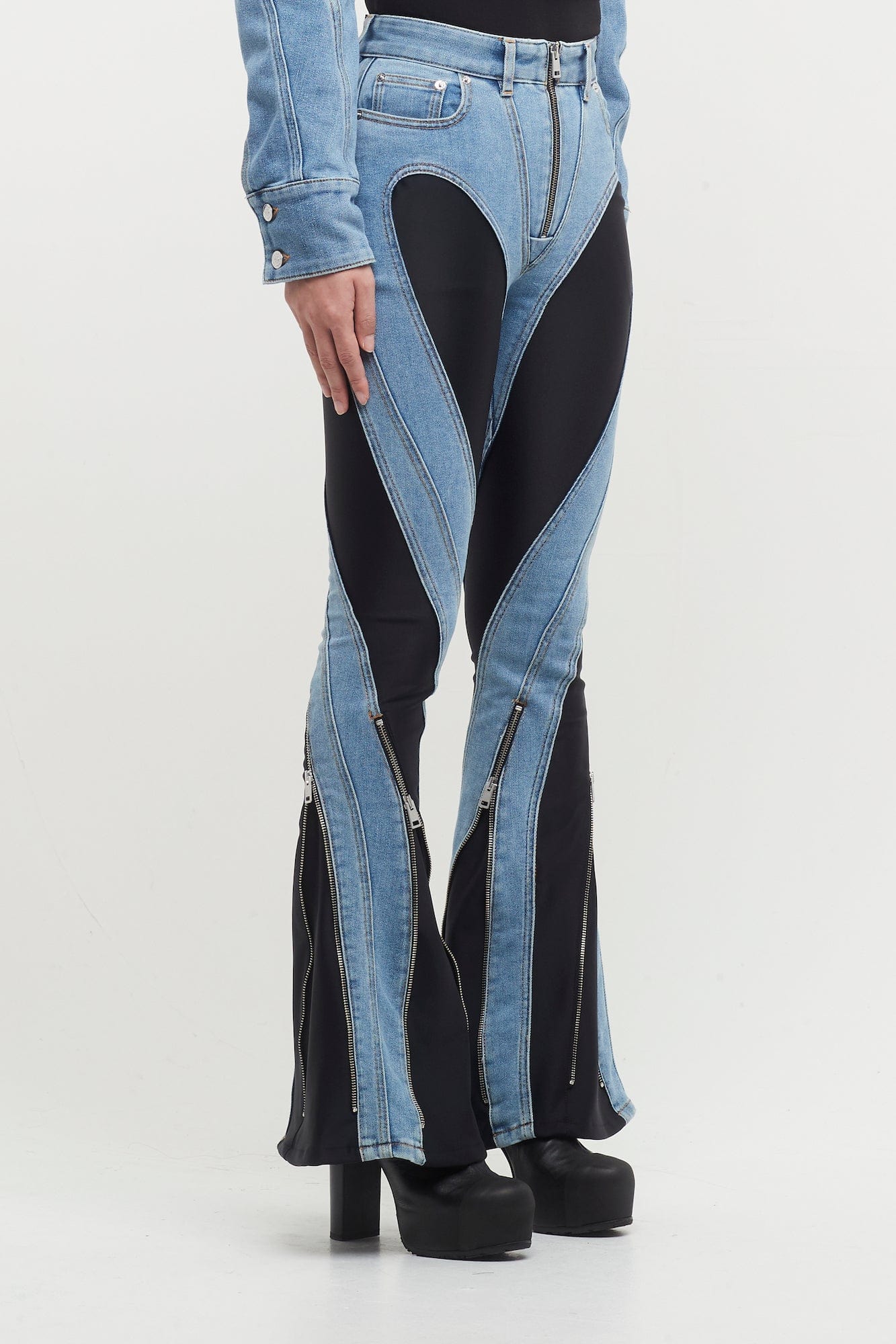 Mugler Denim Stretch Pants - Image 2