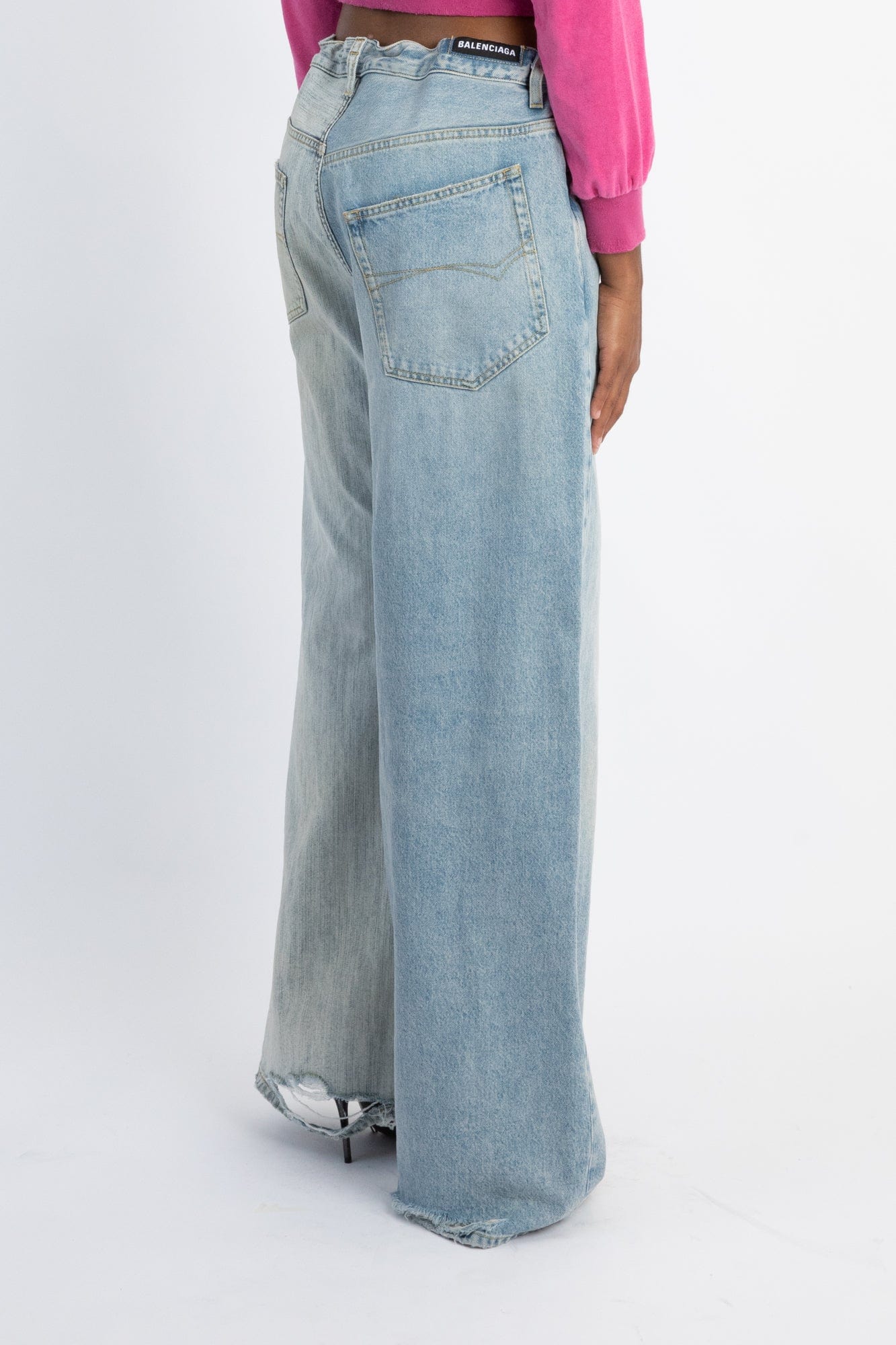 Balenciaga  Fifty-Fifty Pants in Iced Blue - Image 3