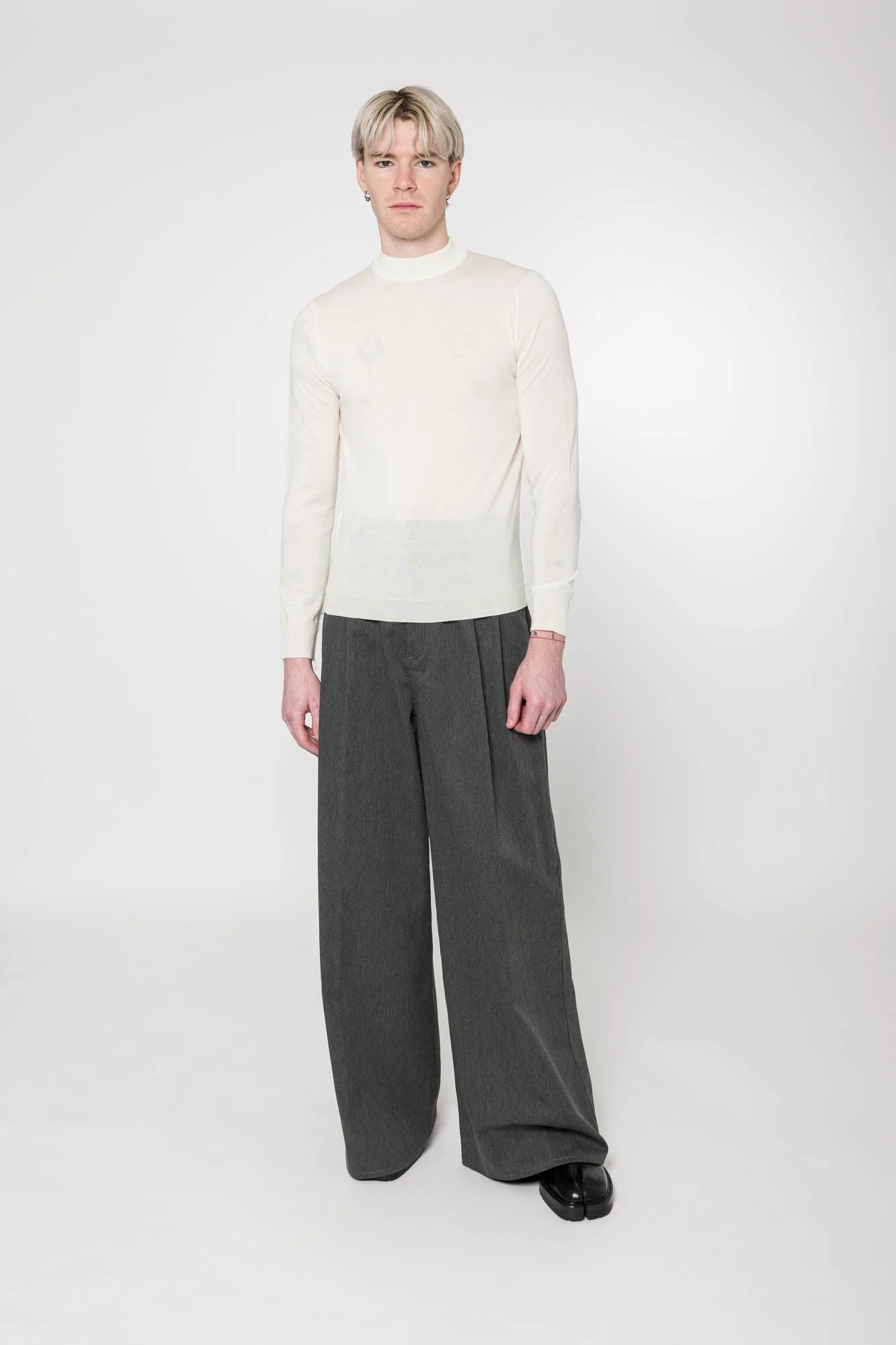 Maison Margiela Crewneck Sweater in White - Image 4