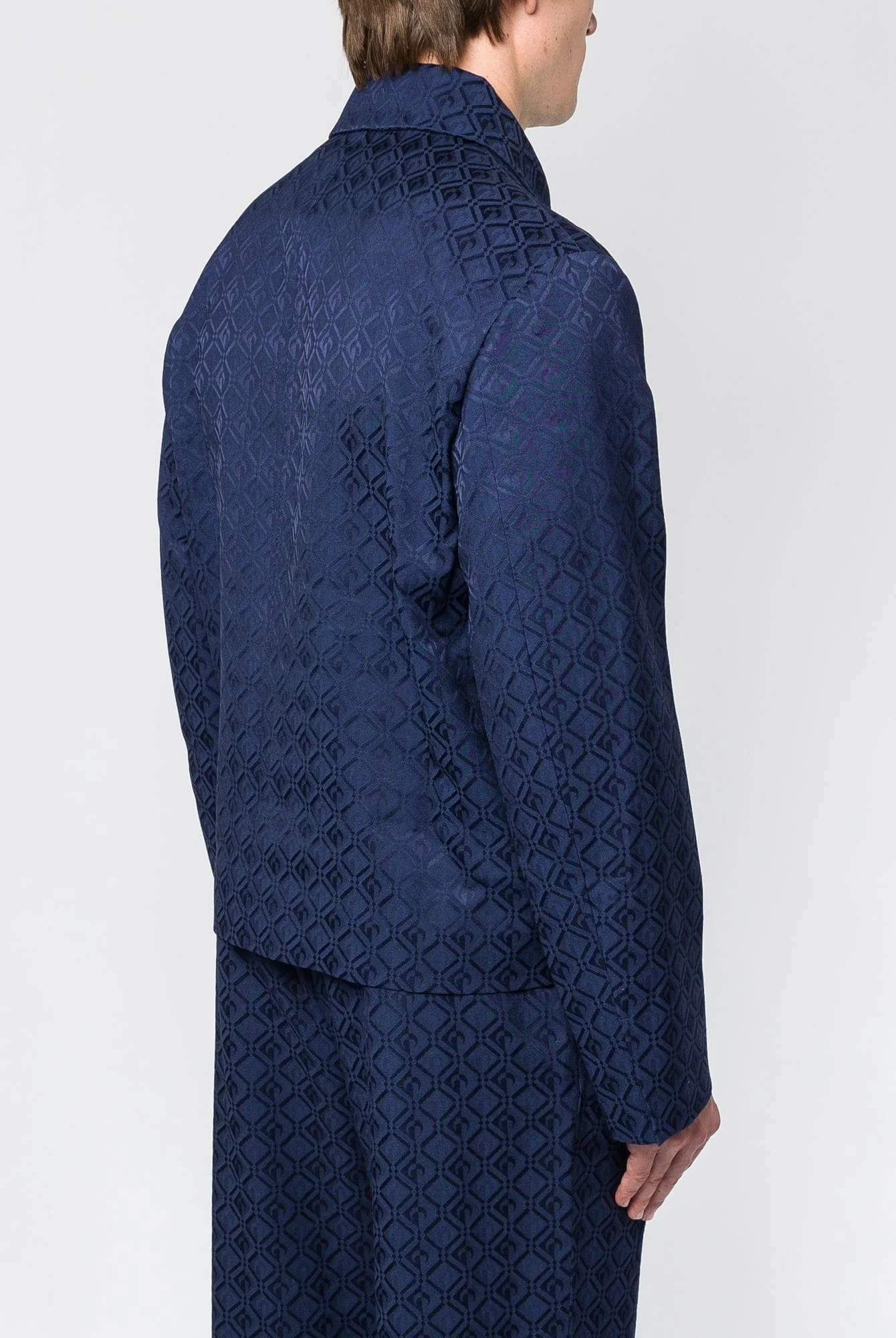 Marine Serre Moon Diamond Jacquard Tailoring Boxy Blazer - Image 3
