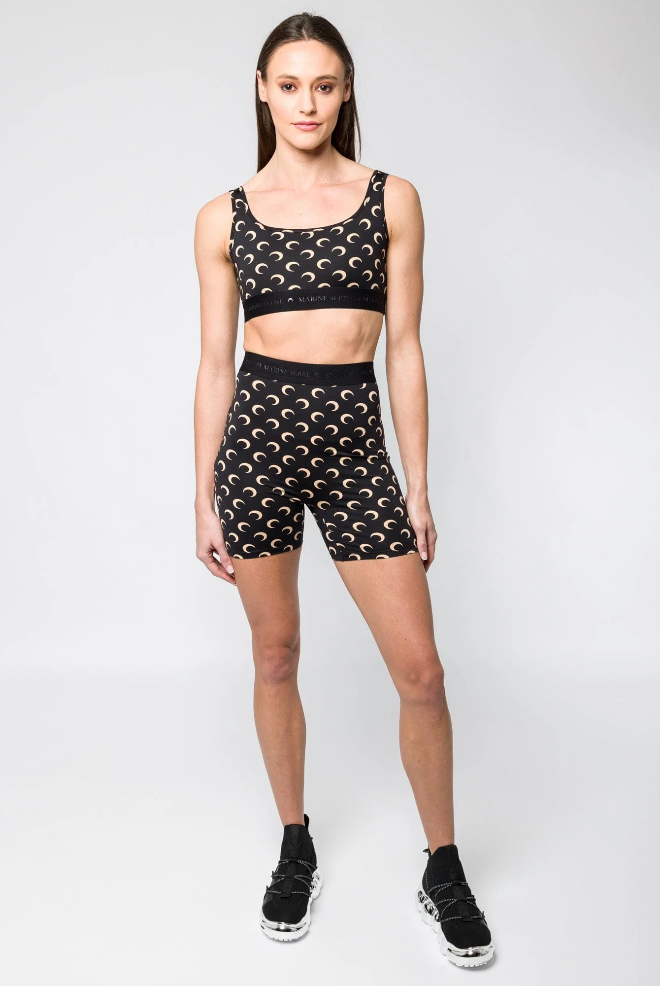Marine Serre Moon Printed Jersey Sport Bra - Image 4