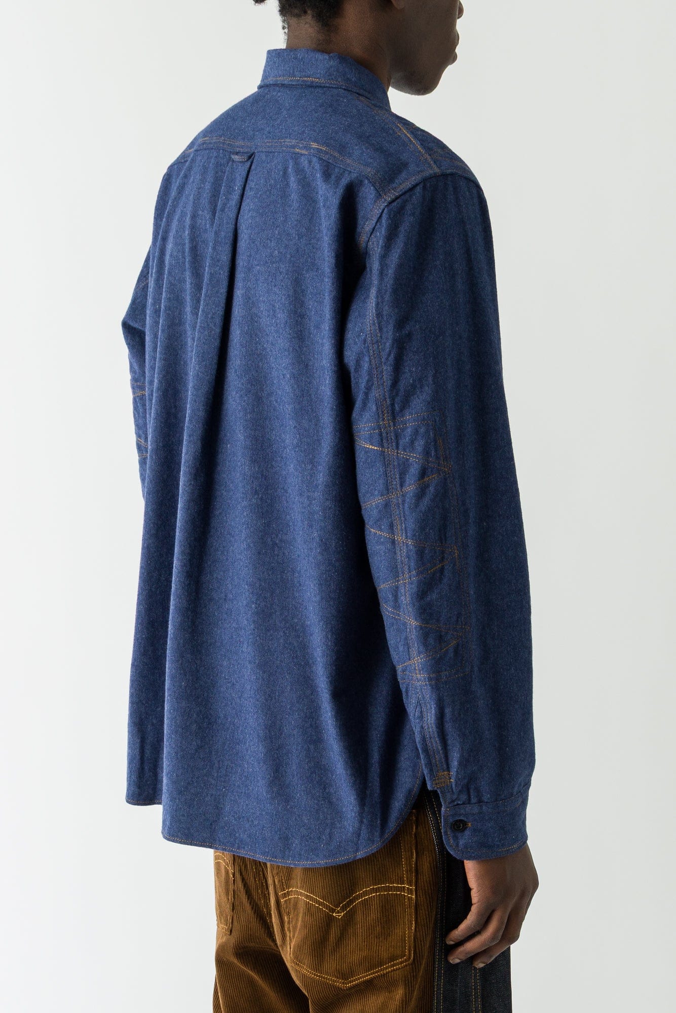 Junya Watanabe MAN Patchwork Outershirt in Navy - Image 3