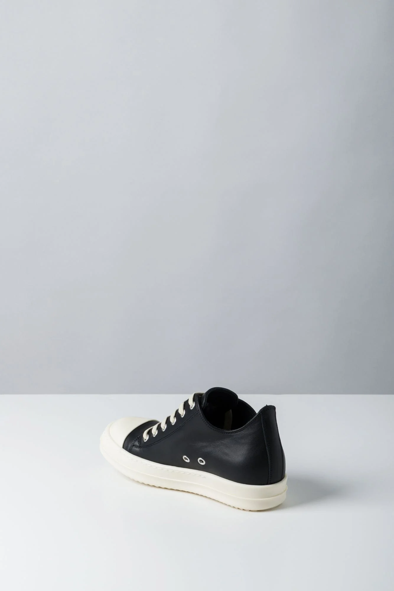 Rick Owens Low Sneaks in Black Calf Leather - Image 3