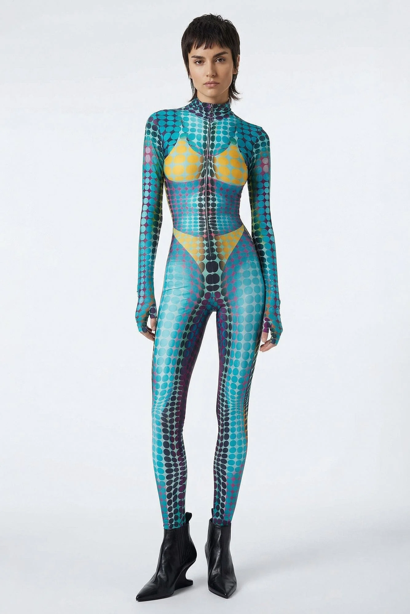 Jean Paul Gaultier Hooded Jumpsuit in Blue - Image 4