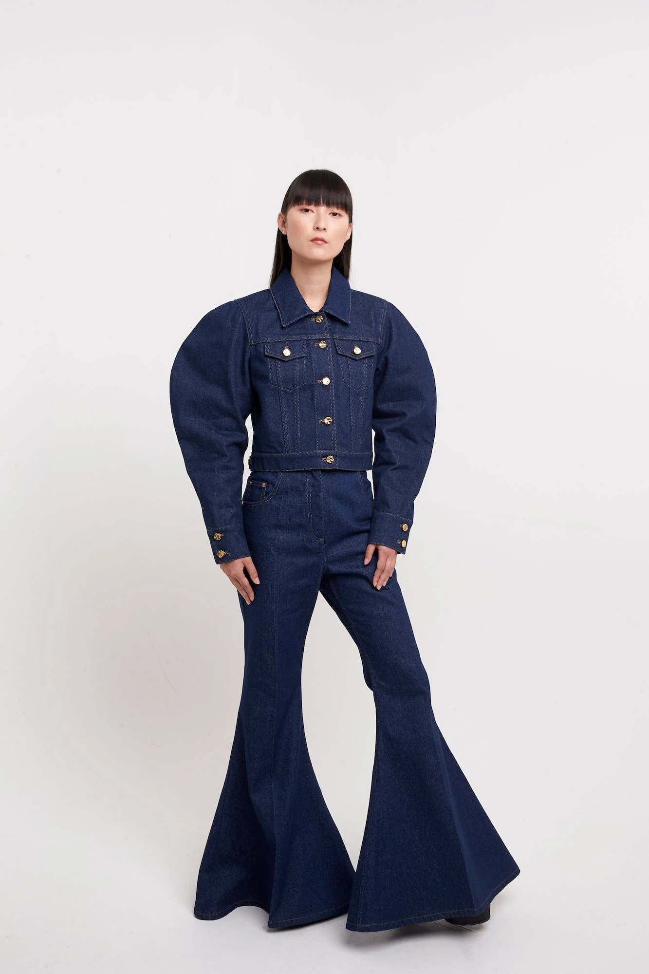 Nina Ricci Denim Super Bootcut Pants - Image 4