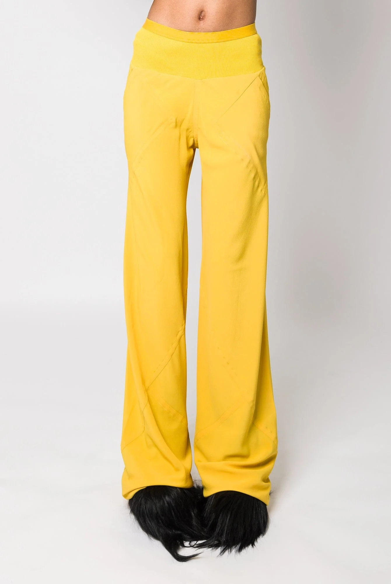 Rick Owens Bias cut Pants in Lemon