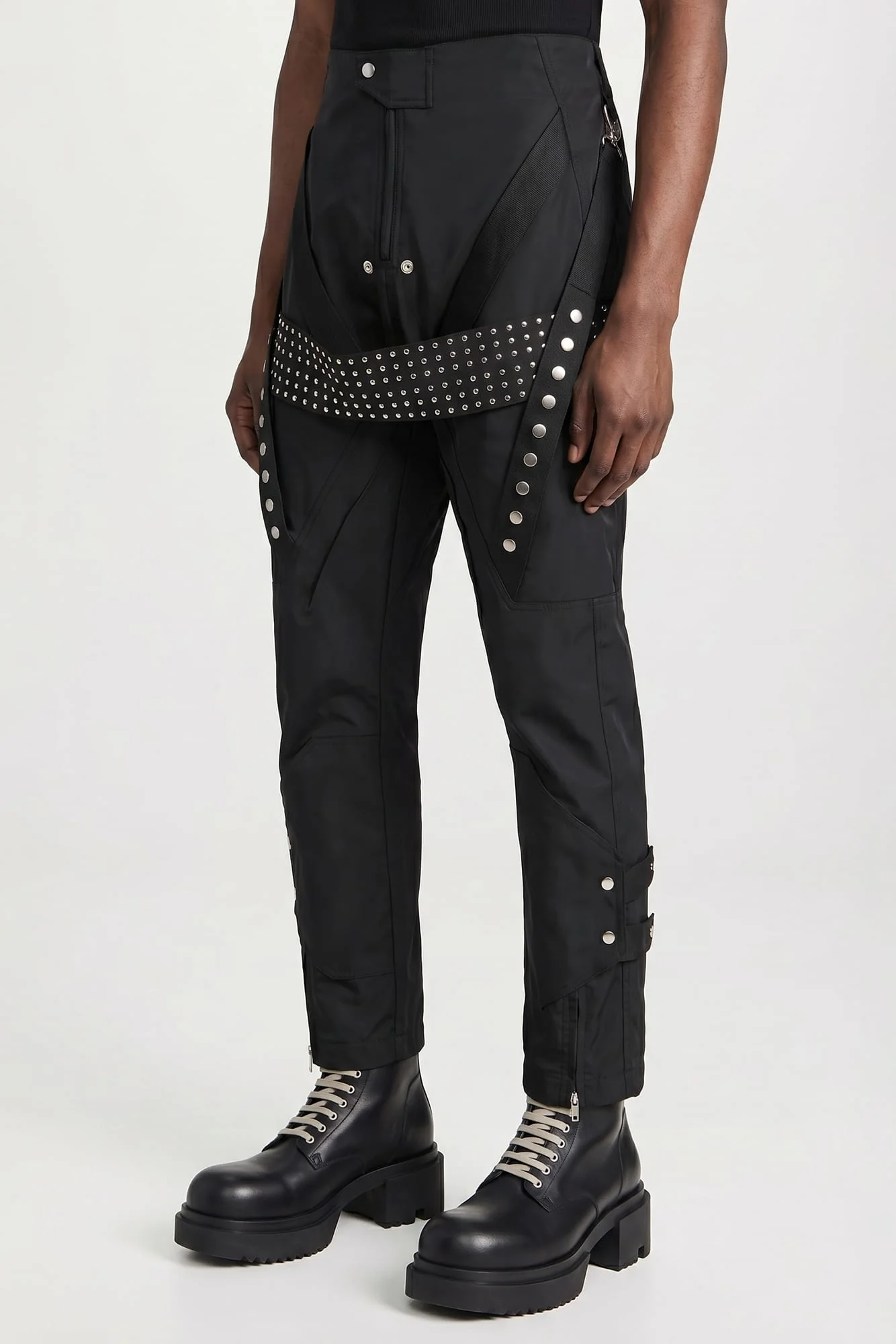 Rick Owens Megastrapped Motopants in Black - Image 2