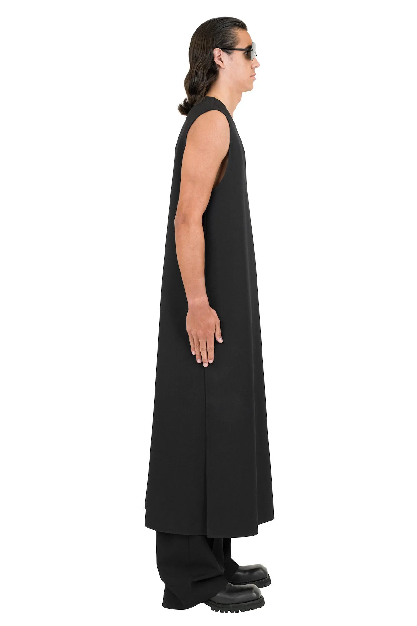 Jil Sander Sleeveless Long Tunic 01 DB Black - Image 2