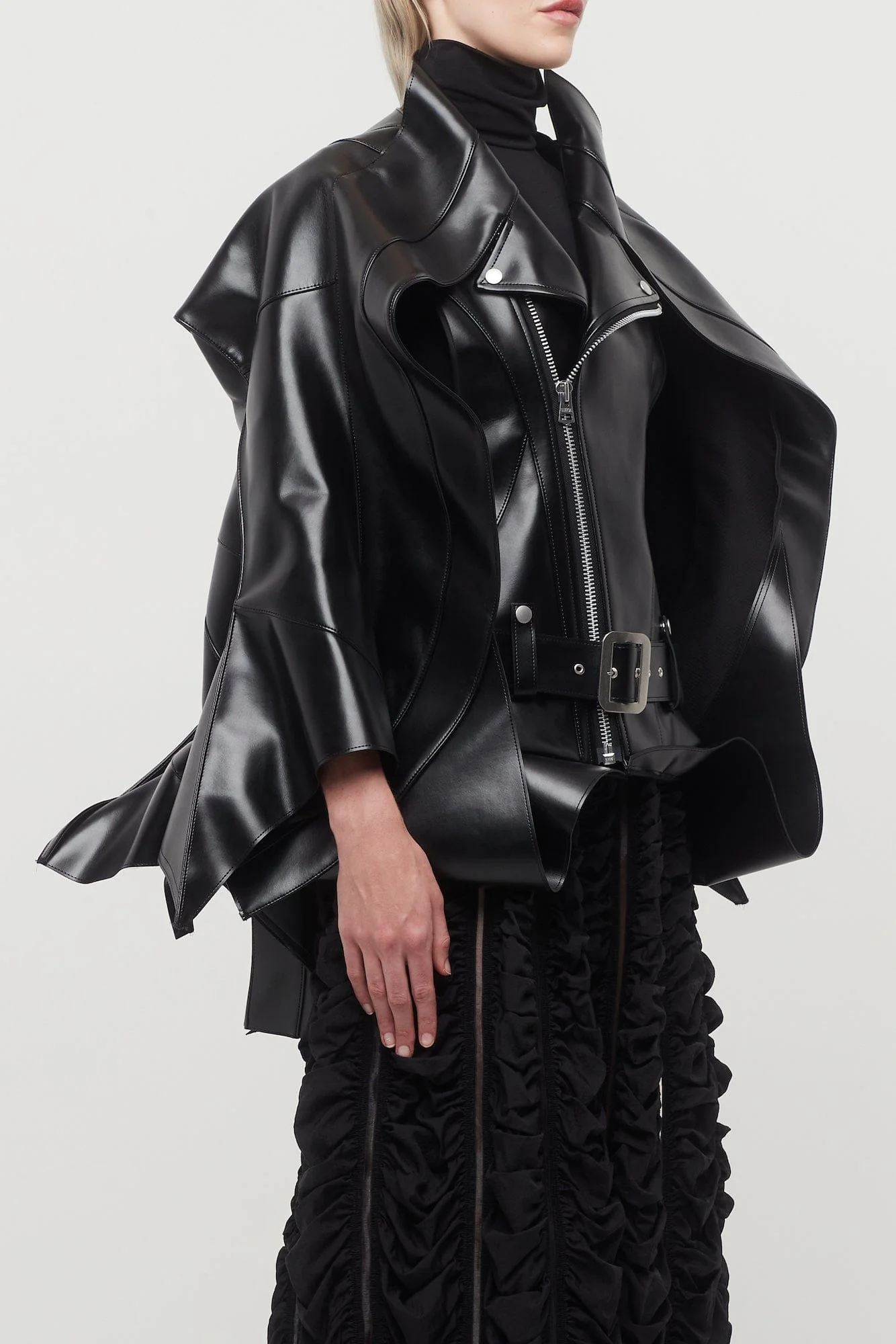 Junya Watanabe Flared Biker Jacket - Image 2