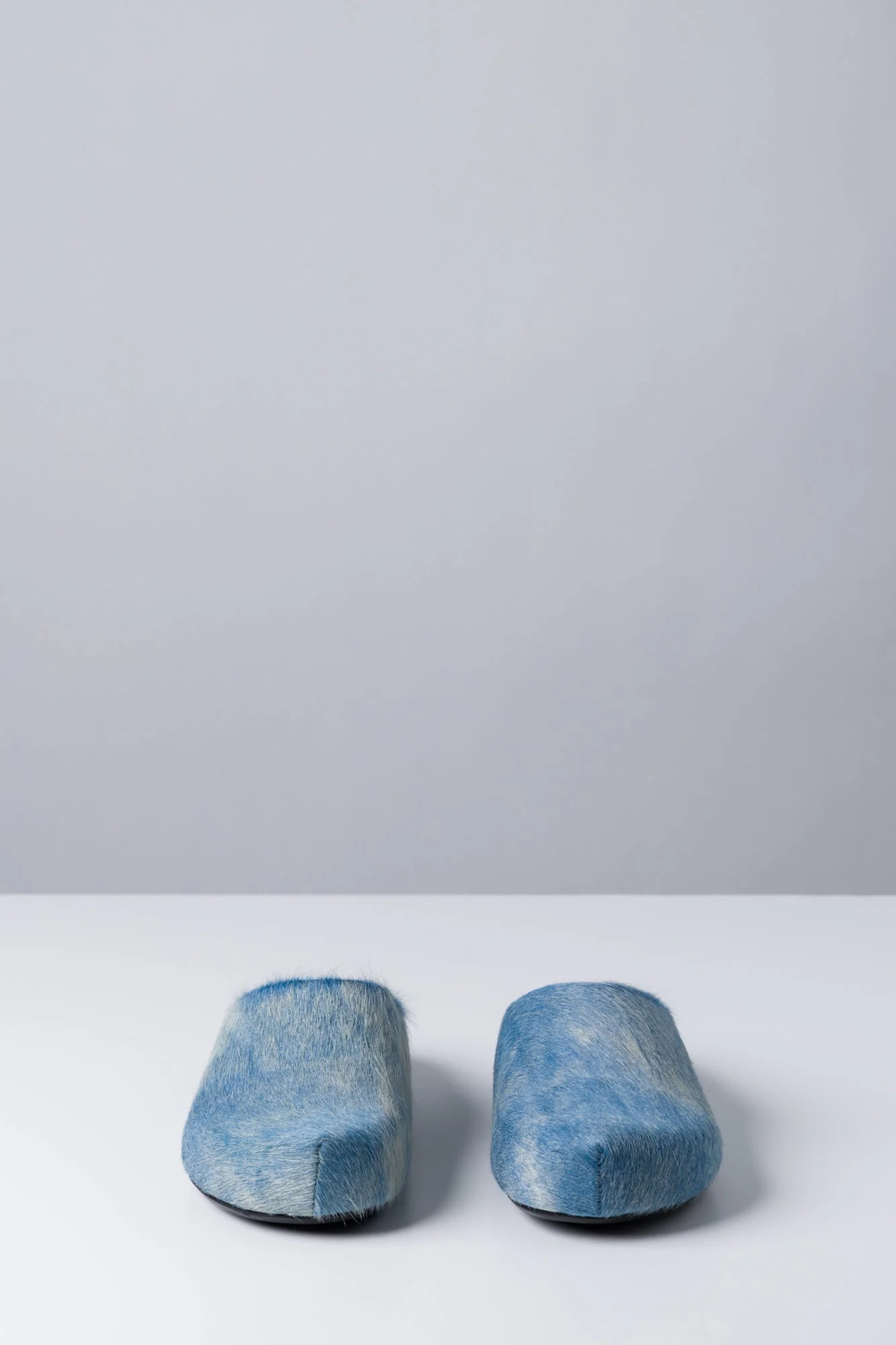Marni Blue Fur Mules - Image 3