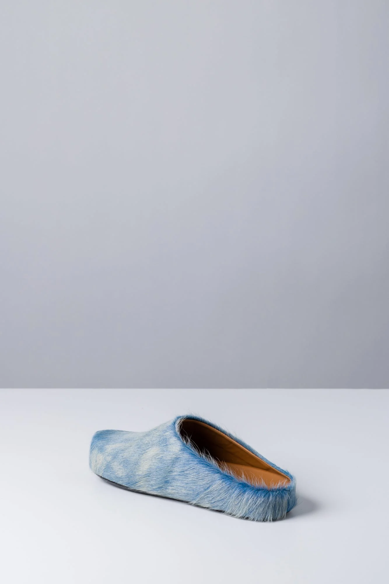 Marni Blue Fur Mules - Image 4