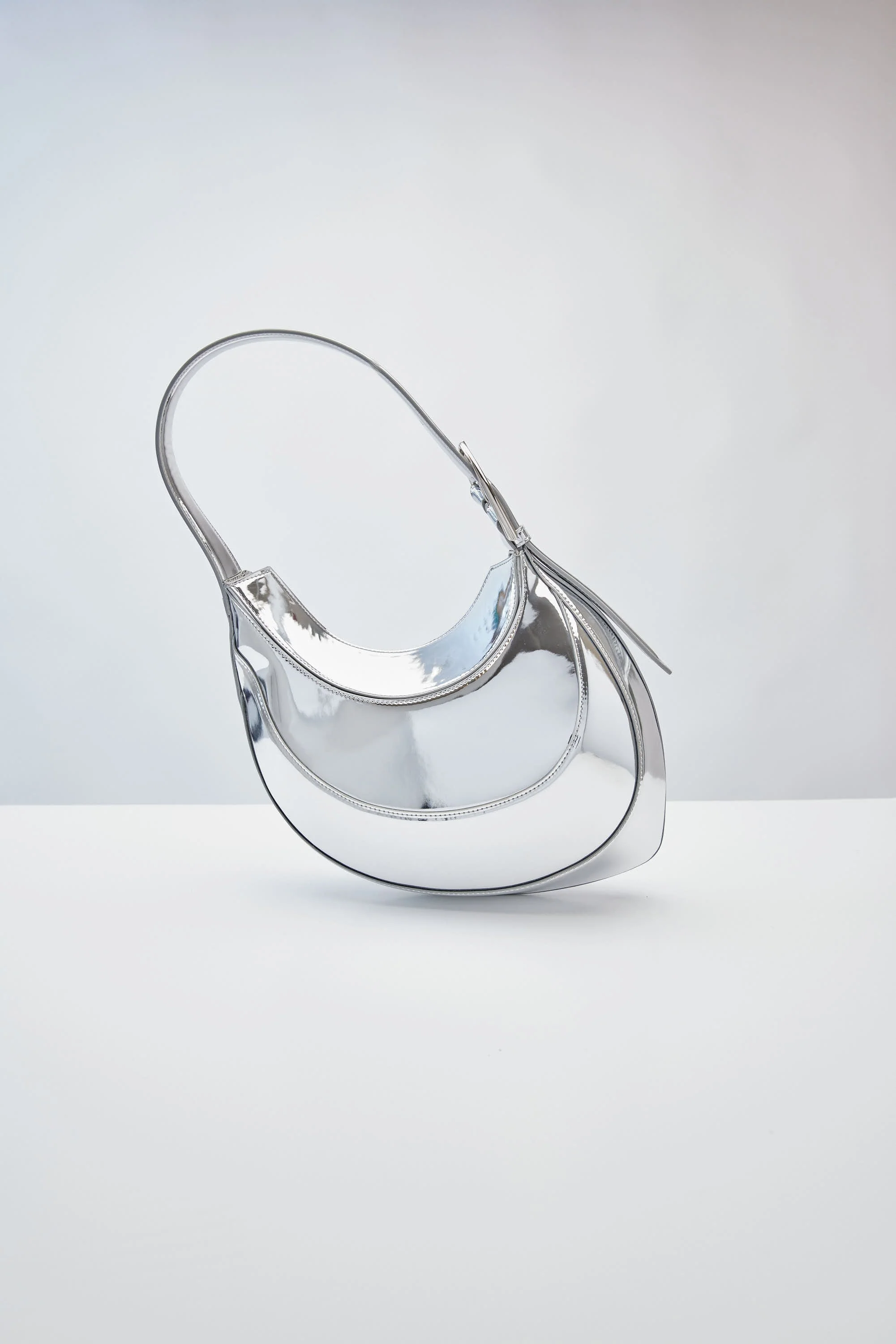 Mugler Curve Small Metallic Bag