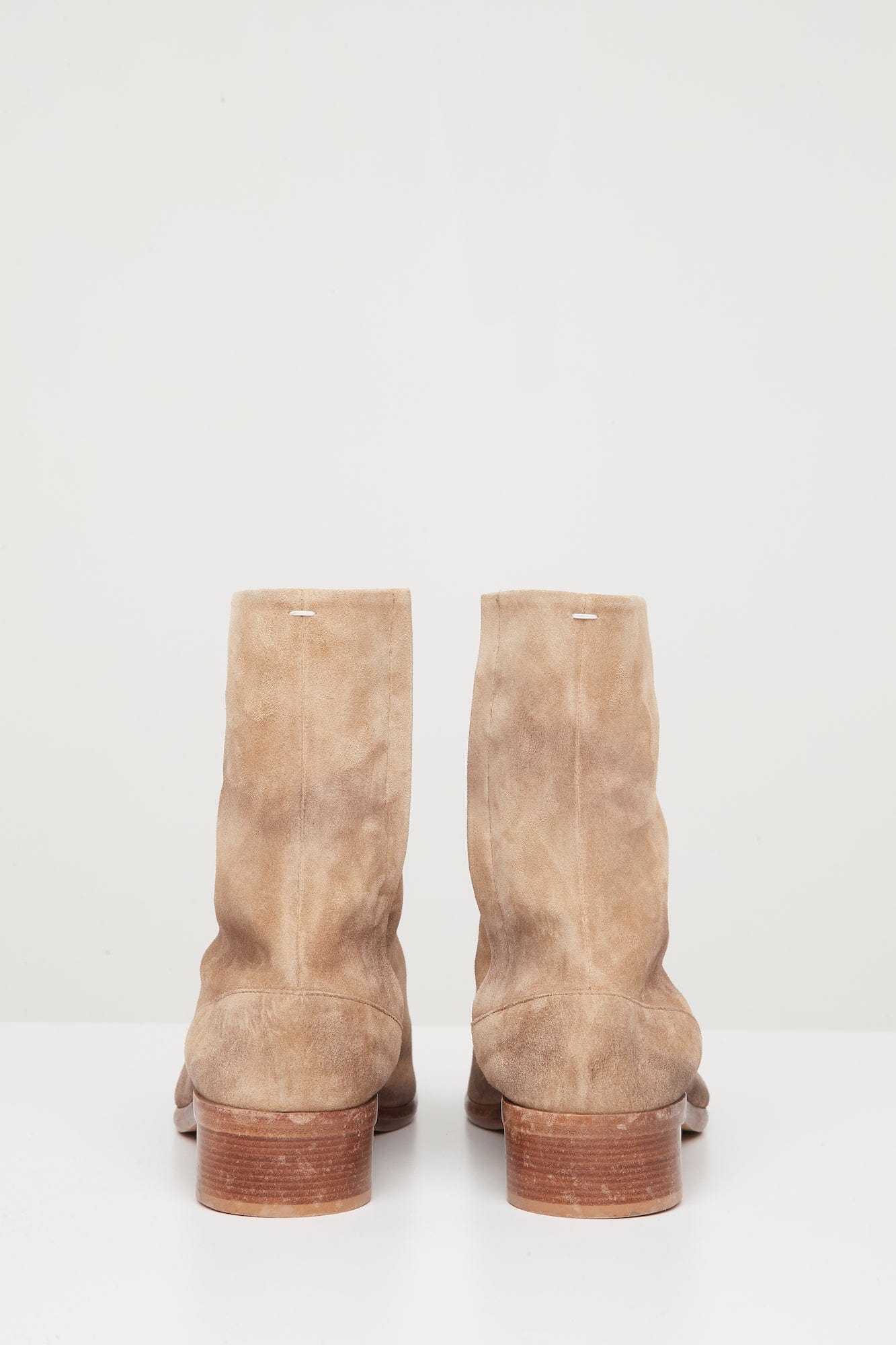 Maison Margiela Tabi Ankle Boots in Distressed Suede - Image 4