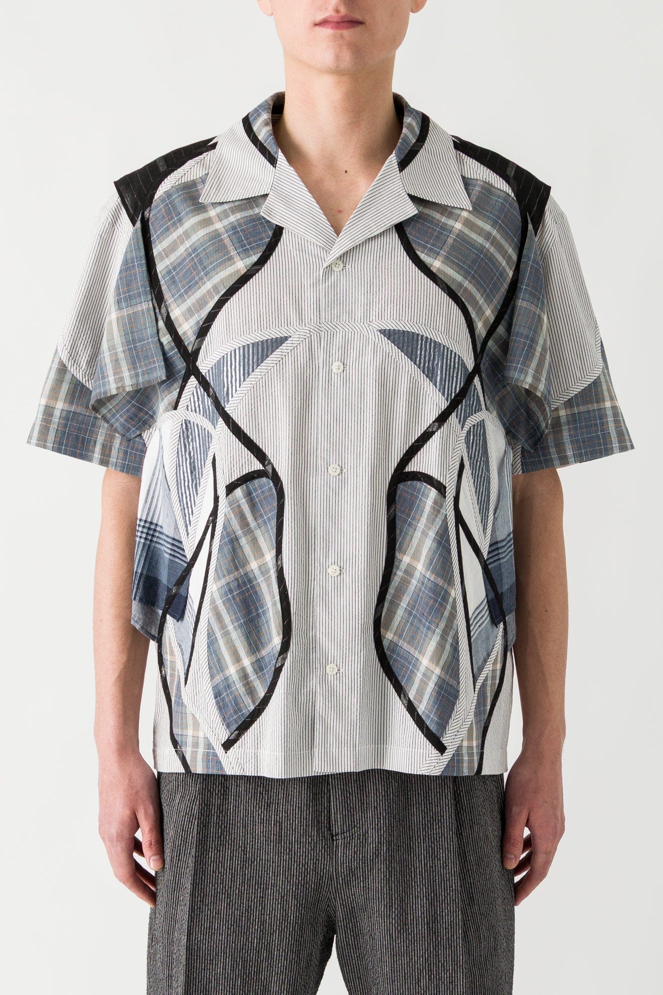 Craig Green Patchwork Shirt in Mixed Blue SS25