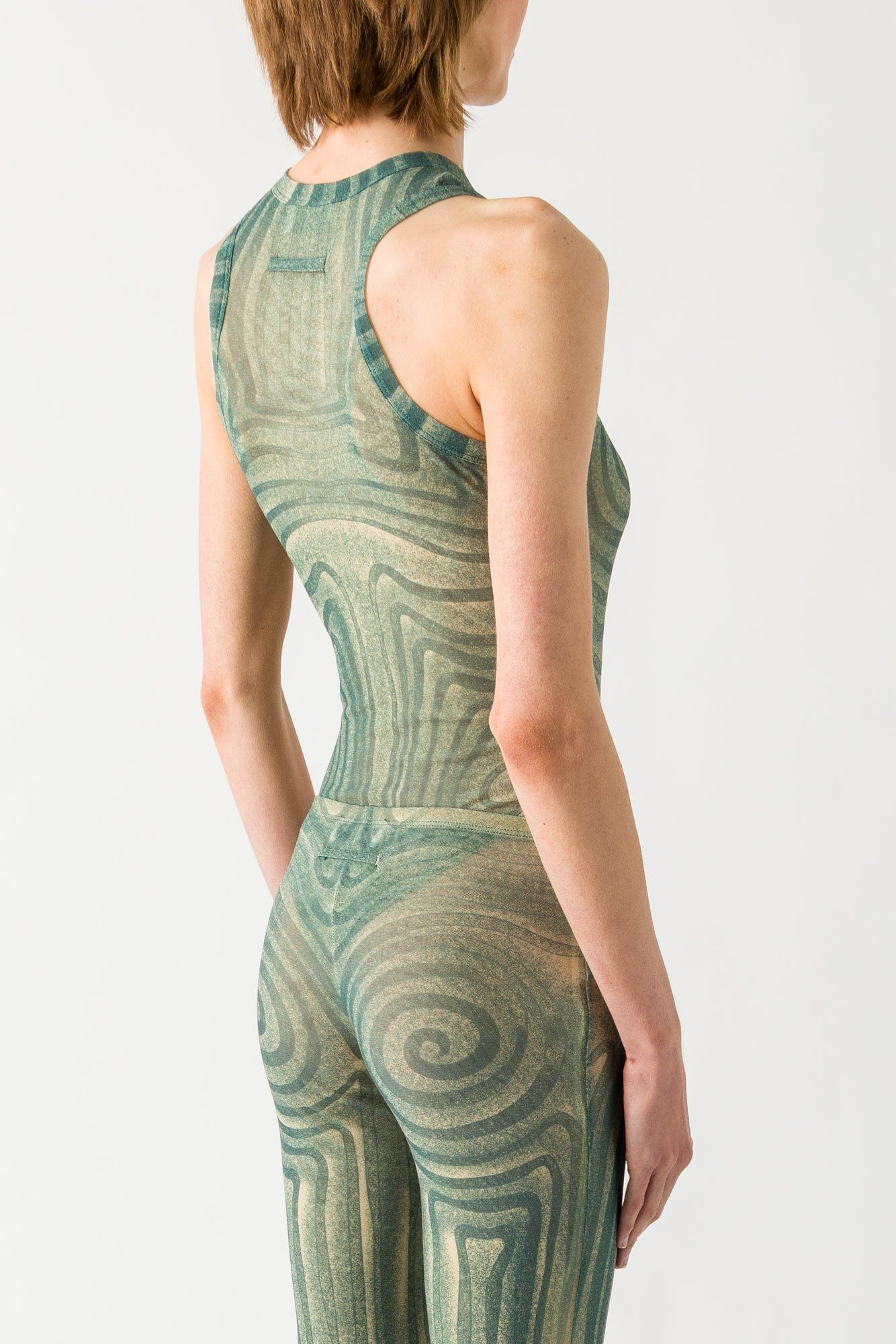 Jean Paul Gaultier Spiral Printed Mesh Body - Image 3