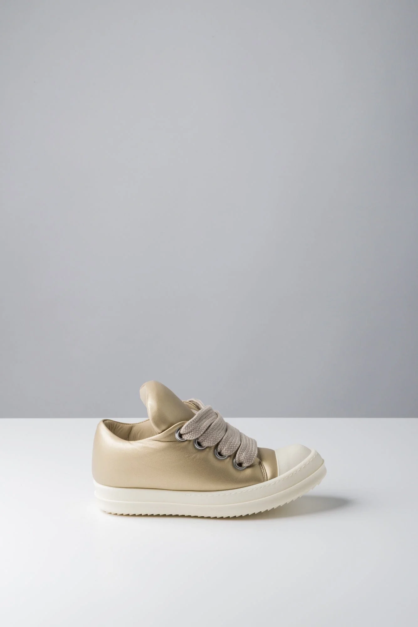 Rick Owens Jumbolace Low Sneaks in Gold