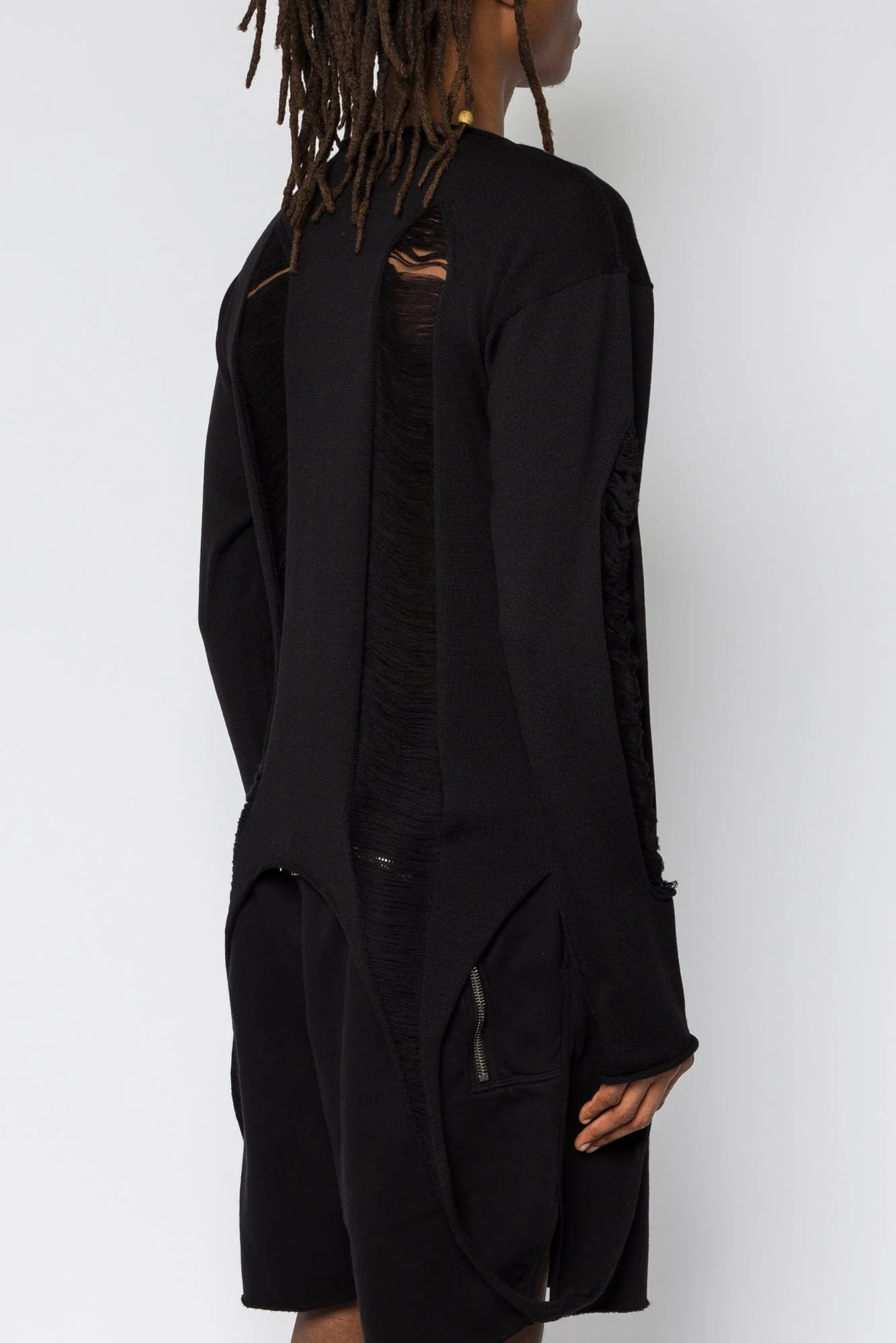 Rick Owens LS Top in Black SS25 - Image 3