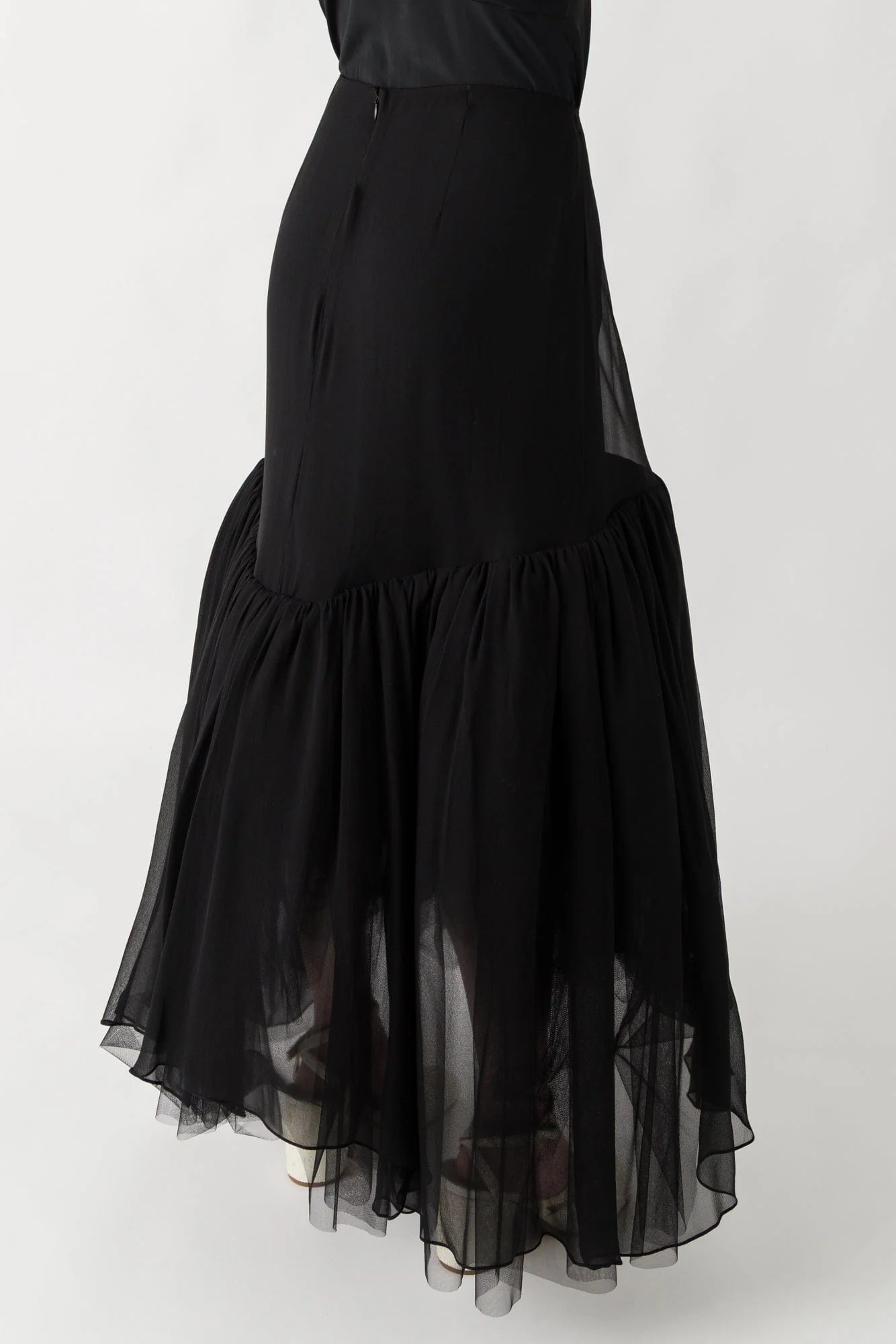 Simone Rocha Sheer Exaggerated Fishtail Midi Skirt - Image 3