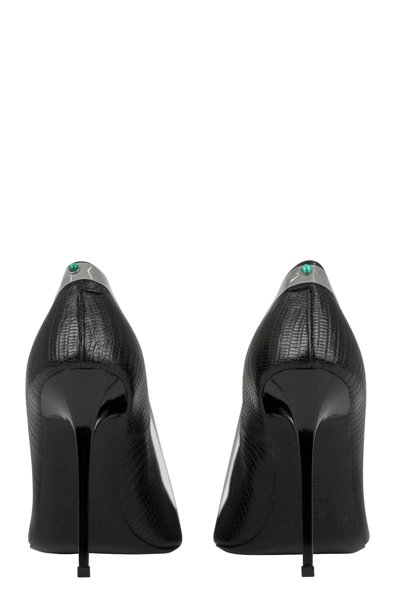 Steven Ma Wrapped Heels in Black Lizard - Image 3