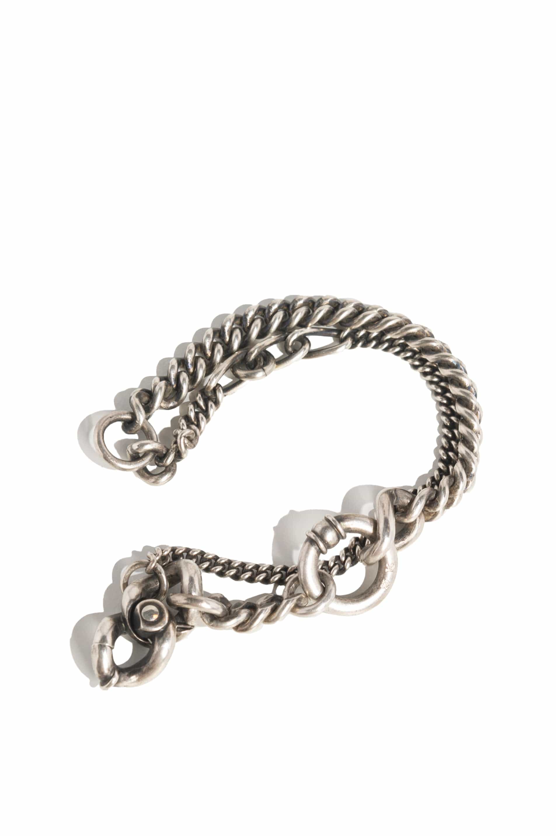 Werkstatt München Silver Two Chains Ring Bracelet - Image 5